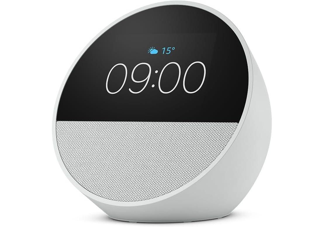All-new Echo Spot (2024 release), Smart alarm clock with vibrant sound ...