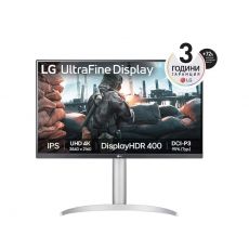 LG 27UP650K-W, 27" UHD 4K IPS AG, DCI-P3 95%, UltraFine, 5ms, 1200:1, Mega DFC, 400 cd/m2, 3840x2160, HDR 10, VESA Display HDR 400, HDMI, DisplayPort, Headphone out, Height Adjustable,Pivot Tilt, Reader Mode, image 