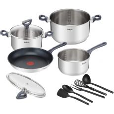 Tefal G713SB45, DAILY COOK Set 11 pcs (Saucepan 16 w/o lid, stewpot 20/24+lids, frypan 28, 5 tools), image 
