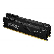 Memory Kingston FURY Beast Black 32GB(2x16GB) DDR4 PC4-25600 3200MHz CL16 KF432C16BB1K2/32, image 