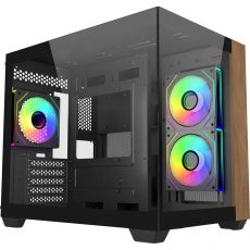 Case CoolerMaster Elite 481 Wood - Black, image 