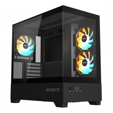 Case GIGABYTE C201 PANORAMIC mATX + 3 ARGB Fans, image 