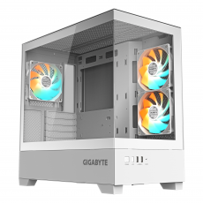 Case GIGABYTE C201 PANORAMIC ICE mATX + 3 ARGB Fans, image 