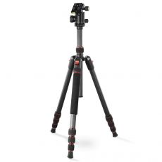 Hama "Ramble II Duo Carbon" travel tripod for camera and mobile phone, 160cm, image 