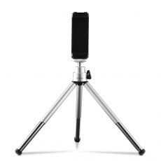 Hama "Fancy 2in1" Mini Tripod for Mobile Phone & Camera (1/4"), Travel Tripod, 16cm, silver, image 