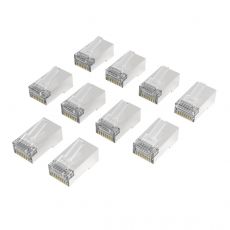 Hama Network Plug, CAT 6a, 10 Gbit/s, Shielded, 10 Pcs, image 