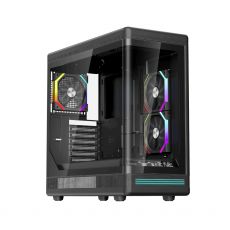 1stPlayer Case ATX - PB8 Black - 3 x 120 mm A-RGB fans included, USB-C, image 