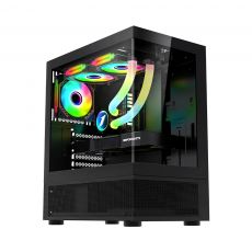 1stPlayer Case ATX - MIKU Mi7-A Black - Reversed fans included, image 