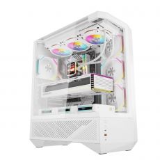 Darkflash Case ATX - DY460 White - 4 x 120 mm A-RGB fans included, USB-C, image 
