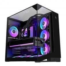 Gamemax Case ATX - NEX C56 VC BK, image 