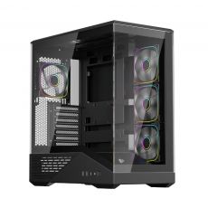 1stPlayer Case ATX - GM7 Black - 4 x 120 mm A-RGB fans included, USB-C, image 