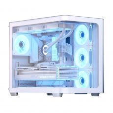 AeroCool Case ATX - P500C-G-WT-v1 - 4 x 120 mm Infinity Mirror A-RGB, image 