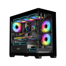 Darkflash Case mATX - DS900M Black - 6 x 120 mm Infinity Mirror A-RGB, image 
