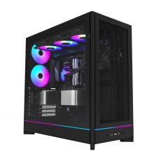 Montech Case ATX - HS01 PRO (B) - 5 x 120 mm ARGB Fans, USB-C, Black, image 