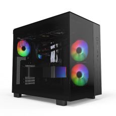 Montech KING 65 Pro, Dual Chamber Mid-tower Case, 3 ARGB Fans, Black, image 