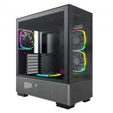 Montech SKY TWO, Mid-tower Case, TG, 4x120mm ARGB Fans, Black, image 