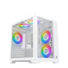 Xigmatek Case mATX - Aqua M Lite Arctic - 5 ARGB Fans, image 