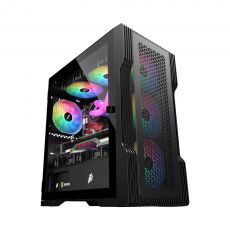 1stPlayer Case mATX - TRILOBITE T3 Mesh Black, image 