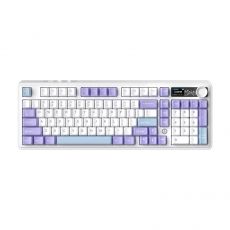 Ajazz Wireless Gaming Mechanical Keyboard AK980 V2 - Maillard Switch [Linear] (English US), Purple, White, image 
