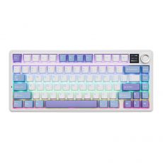 Aula Wireless Gaming Mechanical Keyboard F75 MAX - Reaper Switch [Linear] (English US), White, Blue, Purple, image 