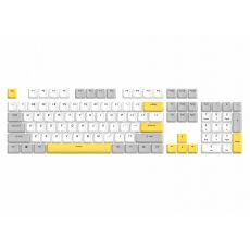 Marvo Custom Keycap Set PBT, 104 keys, White, Yellow, Gray - MARVO-KP-04-YL, image 