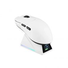 Ajazz AJ159 APEX - Wireless Gaming Mouse - 8K, Magnetic Charging Dock, White, image 