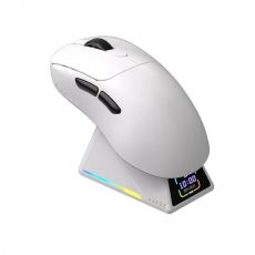 Ajazz AJ179 APEX - Wireless Gaming Mouse - 8K, Magnetic Charging Dock, White, image 