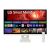 LG 27U731SA-W, 27" IPS Smart webOS23, 5ms, 1000:1, 350cd/m, FHD 3840 x 2160, ThinQ, DCI-P3 90%, HDR 10, HDMI, USB Type-C , Bluetooth, Speacers 5W x 2, Tilt, White, image 