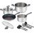 Tefal G713SB45, DAILY COOK Set 11 pcs (Saucepan 16 w/o lid, stewpot 20/24+lids, frypan 28, 5 tools), image 