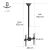 Hama TV Ceiling Mount, Swivel, Tilt, 165 cm (65") up to 50 kg, 220878, image _ab__is.image_number.default