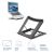 ACT AC8145 Folding Laptop Stand, 5 Positions, Black, image , 2 image