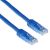 Blue 2 meter U/UTP CAT6 patch cable with RJ45 connectors, image 