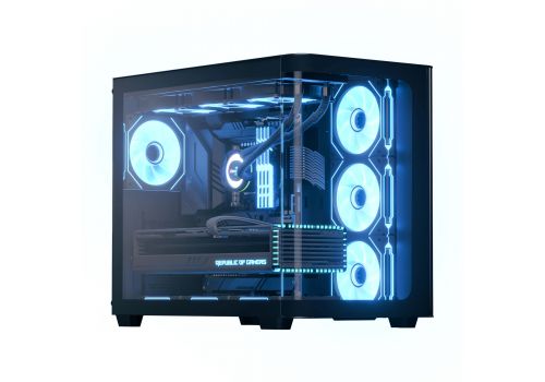 AeroCool Case ATX - P500C-G-BK-v1 - 4 x 120 mm Infinity Mirror A-RGB, image 