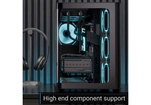 AeroCool Case ATX - P500C-G-BK-v1 - 4 x 120 mm Infinity Mirror A-RGB, image , 6 image