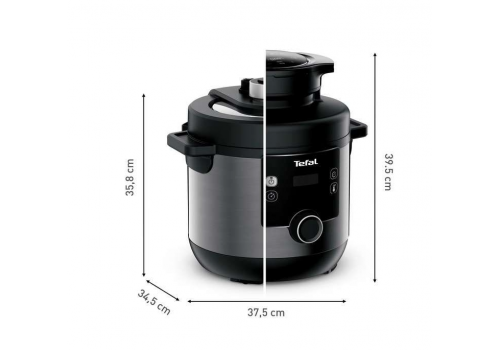 Tefal CY778830 Turbo Cuisine N'Fry 7,6L (Crispy Lid Included), 1200W, Epc, Automatic Prg (10+5Air Frying), Easy Steam Release, image _ab__is.image_number.default