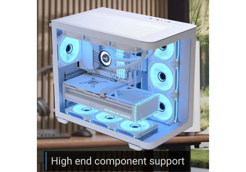 AeroCool Case ATX - P500C-G-WT-v1 - 4 x 120 mm Infinity Mirror A-RGB, image , 6 image