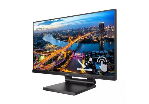 Philips 242B1TC/00, 23.8" Touch (anti-glare), IPS, WLED, 1920x1080@75Hz, 4ms GTG, 250cd m/2, 1000:1, DCR 50M:1, FlickerFree, Low Blue Mode, 2Wx2, Tilt, Height Adjust, D-SUB, HDMI, DP, USB hub, image , 2 image