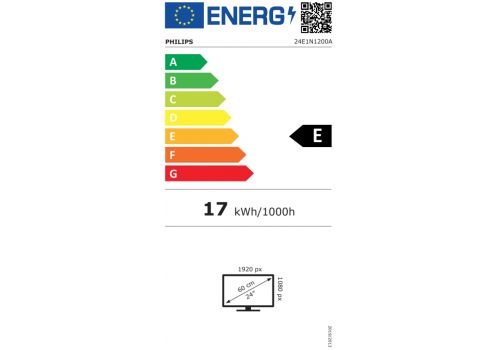 Philips 24E1N1200A, 23.8" IPS WLED, 1920x1080@120Hz, 4ms GtG, 1ms MPRT, 300cd m/2, 1500:1, Mega Infinity DCR, Adaptive Sync, FlickerFree, LowBlue Mode, 2Wx2, Tilt, D-SUB, HDMI, DP, image , 8 image