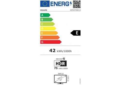 Philips 43PUS7000/12, 43" 4K UHD DLED, 3840 x 2160p, 60Hz, DVB-T/T2/T2-HD/C/S/S2, Pixel Precise Ultra HD, HDR10+, HLG, Titan OS, Dolby Atmos, 3*HDMI, 2*USB, 802.11ac, BT 5.2, 20W RMS, Black, image , 4 image