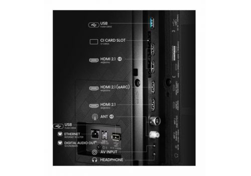 Hisense 55" A85Q, 4K UHD OLED Smart TV, 120Hz, 1000 nits,HDMI 2.1, Game Mode Pro, AMD FreeSync Premium, Dolby Vision IQ & Atmos, Bluetooth, Alexa Built-in, Black, image _ab__is.image_number.default