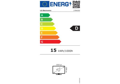 LG 27BA550-B, 27" IPS LED AG,  5ms GTG, 1300:1, 250cd/m2, Full HD 1920x1080, 100Hz, sRGB 99%, Usb Hub, D-Sub,  Display Port, HDMI, Speakers 2Wx2, Reader Mode, Tilt, Swivel, Height Adjustable, Pivot, LG Switch app, Headphone Out, Black, image , 7 image