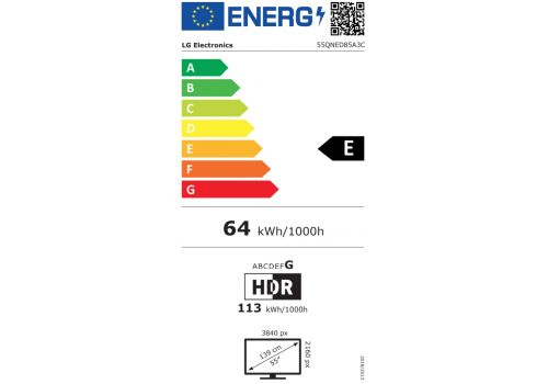 LG 55QNED85A3C, 55" 4K QNED HDR Smart TV, 3840x2160, 120Hz Native (VRR 144Hz), DVB-T2/C/S2, Alpha 8 AI Processor, HDR 10 PRO, webOS 25 ThinQ, 4K Upscaling, WiFi 5, Dolby Vision, FreeSync, Bluetooth 5.1, AirPlay 2, LAN, CI, HDMI, SPDIF, 2 pole Stand, image _ab__is.image_number.default