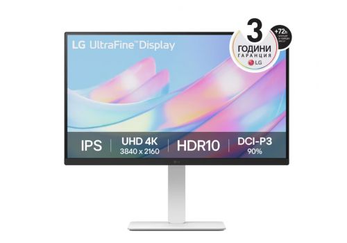 LG 27US550-W, 27" UHD 4K, IPS Panel Anti-Glare, 5ms, 1000:1, 300cd/m, 3840x2160, DCI-P3 90% t, HDR 10, HDMI, DisplayPort, Dynamic Action Sync, LG Switch,  Headphone out, Height / Pivot / Tilt Adjustable Stand, Black/White, image 
