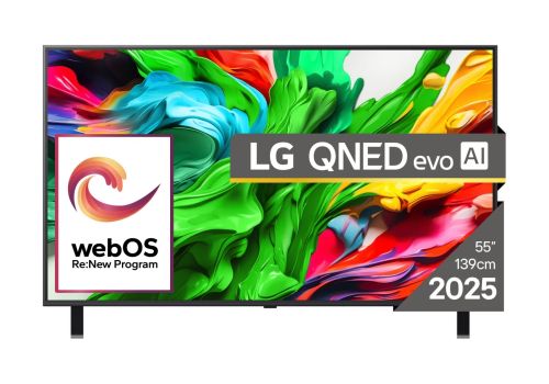 LG 55QNED85A3C, 55" 4K QNED HDR Smart TV, 3840x2160, 120Hz Native (VRR 144Hz), DVB-T2/C/S2, Alpha 8 AI Processor, HDR 10 PRO, webOS 25 ThinQ, 4K Upscaling, WiFi 5, Dolby Vision, FreeSync, Bluetooth 5.1, AirPlay 2, LAN, CI, HDMI, SPDIF, 2 pole Stand, image 