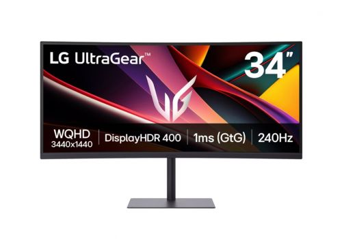 LG 34G630A-B, 34", UltraGear 21:9 Curved, VA, 1ms MBR, 5ms, WQHD (3440x1440), 240Hz, HDR 400, 4000:1, 300cd/m2, DCI-P3 95%, Free-sync, NVIDIA G-SYNC Compatible, VRR, USB, USB-C, HDMI, DP, Speakers 5Wx2, PIP, PBP, Height, Swivel, Tilt, Black, image 