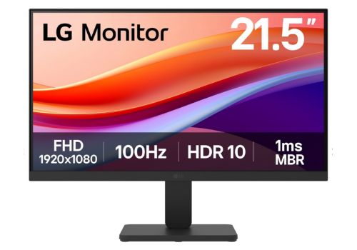 LG 22U401A-B, 21.5" VA, 5ms (GtG at Faster), 100Hz, 3000:1,  Dynamic Action Sync, 250 cd/m2, Full HD 1920x1080, HDR 10 / sRGB 99%, VRR, Flicker Safe, Reader Mode, D-Sub, HDMI, Tilt, Headphone out, Black, image 