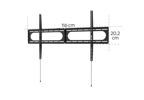 Hama TV Wall Bracket, Rigid, 305 cm (120") to 100 kg, Wall Spacing 2.8 cм, image _ab__is.image_number.default