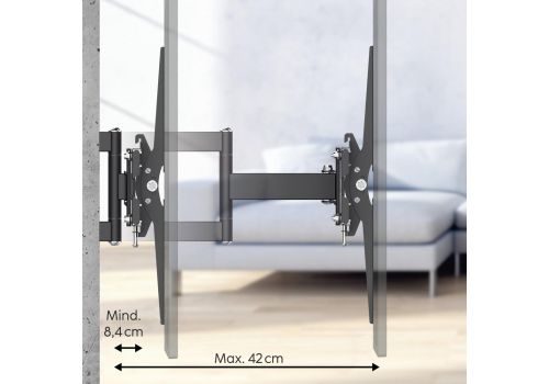 Hama TV Wall Bracket, Swivel, Tilt, Pull-out, 216 cm (85”), up to 50 kg, image , 12 image