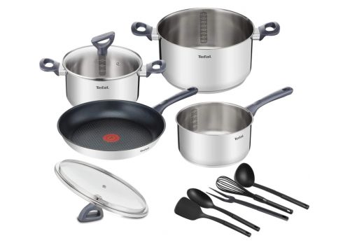 Tefal G713SB45, DAILY COOK Set 11 pcs (Saucepan 16 w/o lid, stewpot 20/24+lids, frypan 28, 5 tools), image 