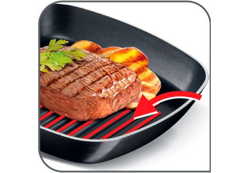 Tefal B5694053, Easy Plus Grill Frypan 26X26 cm, image _ab__is.image_number.default